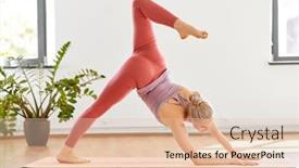  Presentation with healthy lifestyle - Beautiful theme featuring fitness-sport-and-healthy-lifestyle backdrop and a lemonade colored foreground