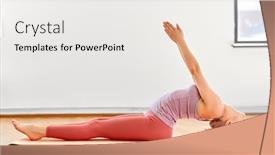  Presentation with healthy lifestyle - Slide set featuring fitness-sport-and-healthy-lifestyle background and a white colored foreground