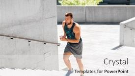  Presentation with upstairs - Slide deck consisting of fitness-sport-and-healthy-lifestyle background and a white colored foreground