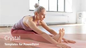  Presentation with healthy lifestyle - Audience pleasing slides consisting of fitness-sport-and-healthy-lifestyle backdrop and a coral colored foreground