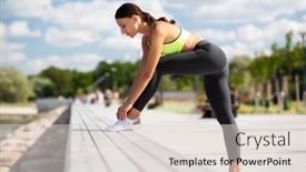  Presentation with healthy lifestyle - PPT layouts with fitness-sport-and-healthy-lifestyle background and a lemonade colored foreground