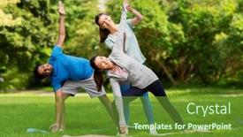  Presentation with sport coach - Colorful PPT layouts enhanced with fitness-sport-and-healthy-lifestyle backdrop and a tawny brown colored foreground