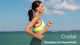  Presentation with wireless - PPT theme enhanced with fitness-sport-and-healthy-lifestyle background and a ocean colored foreground