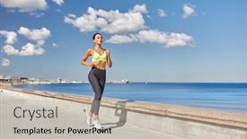  Presentation with healthy lifestyle - Slide deck with fitness-sport-and-healthy-lifestyle background and a light gray colored foreground