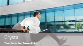  Presentation with dip - Audience pleasing PPT layouts consisting of fitness-sport-and-healthy-lifestyle backdrop and a gray colored foreground