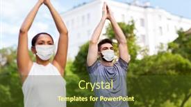  Presentation with virus disease - Audience pleasing PPT theme consisting of fitness-sport-and-healthy-lifestyle backdrop and a tawny brown colored foreground