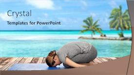  Presentation with healthy lifestyle - Slide set consisting of fitness-sport-and-healthy-lifestyle background and a light blue colored foreground