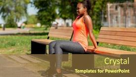  Presentation with dip - PPT theme consisting of fitness-sport-and-healthy-lifestyle background and a tawny brown colored foreground