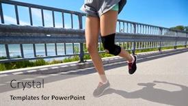  Presentation with healthy lifestyle - Cool new slides with fitness-sport-and-healthy-lifestyle backdrop and a soft green colored foreground