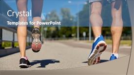  Presentation with healthy lifestyle - Theme with fitness-sport-and-healthy-lifestyle background and a teal colored foreground