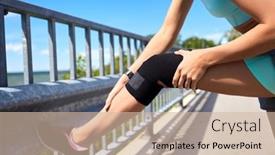  Presentation with healthy lifestyle - PPT theme consisting of fitness-sport-and-healthy-lifestyle background and a soft green colored foreground