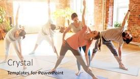  Presentation with healthy lifestyle - Cool new presentation theme with fitness-sport-and-healthy-lifestyle backdrop and a lemonade colored foreground