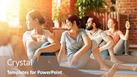  Presentation with spinal - PPT theme enhanced with fitness-sport-and-healthy-lifestyle background and a coral colored foreground