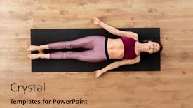  Presentation with clean water healthy concept - Audience pleasing presentation theme consisting of fitness-sport-and-healthy-lifestyle backdrop and a coral colored foreground