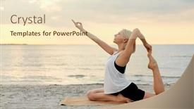  Presentation with healthy lifestyle - PPT theme enhanced with fitness-sport-and-healthy-lifestyle background and a lemonade colored foreground