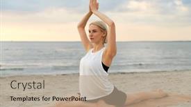  Presentation with healthy lifestyle - Theme with fitness-sport-and-healthy-lifestyle background and a coral colored foreground