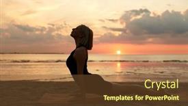  Presentation with healthy lifestyle - Presentation theme with fitness-sport-and-healthy-lifestyle background and a tawny brown colored foreground