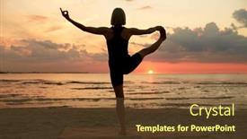  Presentation with healthy lifestyle - Presentation design featuring fitness-sport-and-healthy-lifestyle background and a  colored foreground