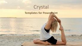  Presentation with healthy lifestyle - Slide set with fitness-sport-and-healthy-lifestyle background and a lemonade colored foreground