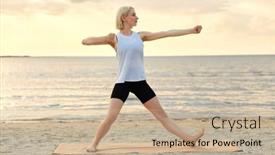  Presentation with healthy lifestyle - Theme having fitness-sport-and-healthy-lifestyle background and a mint green colored foreground