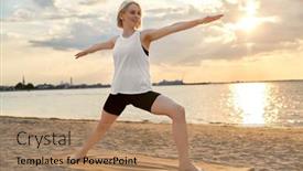  Presentation with healthy lifestyle - Presentation theme enhanced with fitness-sport-and-healthy-lifestyle background and a coral colored foreground