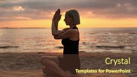  Presentation with healthy lifestyle - Presentation theme having fitness-sport-and-healthy-lifestyle background and a tawny brown colored foreground