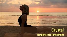  Presentation with healthy lifestyle - Slide set having fitness-sport-and-healthy-lifestyle background and a tawny brown colored foreground