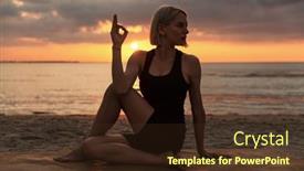  Presentation with healthy lifestyle - Slides featuring fitness-sport-and-healthy-lifestyle background and a tawny brown colored foreground