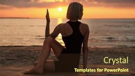  Presentation with healthy lifestyle - Presentation theme with fitness-sport-and-healthy-lifestyle background and a tawny brown colored foreground