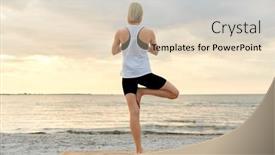  Presentation with healthy lifestyle - Presentation theme consisting of fitness-sport-and-healthy-lifestyle background and a lemonade colored foreground