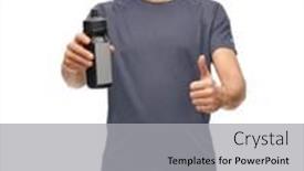  Presentation with healthy lifestyle - Presentation design having fitness-sport-and-healthy-lifestyle background and a light gray colored foreground