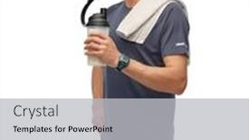  Presentation with healthy lifestyle - PPT theme having fitness-sport-and-healthy-lifestyle background and a light gray colored foreground