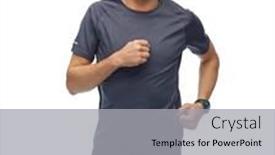  Presentation with healthy lifestyle - Theme featuring fitness-sport-and-healthy-lifestyle background and a light gray colored foreground