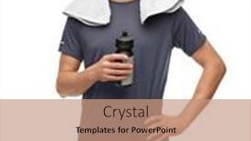  Presentation with healthy-lifestyle - PPT theme consisting of fitness-sport-and-healthy-lifestyle background and a coral colored foreground