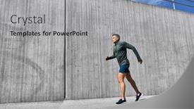  Presentation with healthy lifestyle - Presentation design with fitness-sport-and-healthy-lifestyle background and a  colored foreground