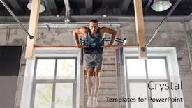  Presentation with lifestyle - Presentation design enhanced with fitness-sport-and-lifestyle-concept background and a light gray colored foreground