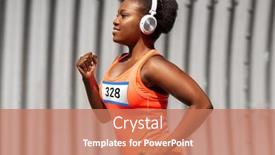  Presentation with marathon running race - Amazing slides having fitness-sport-and-race-concept backdrop and a coral colored foreground