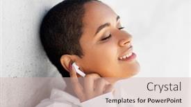  Presentation with american music - Colorful PPT theme enhanced with fitness-sport-and-technology-concept backdrop and a soft green colored foreground