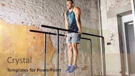  Presentation with parallel - PPT theme enhanced with fitness-sport-bodybuilding-and-people background and a coral colored foreground