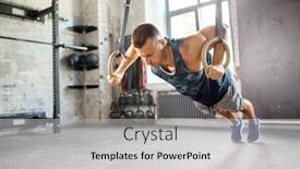  Presentation with bodybuilding - Presentation theme enhanced with fitness-sport-bodybuilding-and-people background and a light gray colored foreground