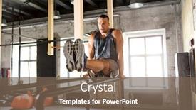  Presentation with abdominal - PPT theme enhanced with fitness-sport-bodybuilding-and-people background and a violet colored foreground