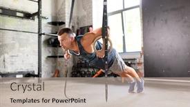  Presentation with bodybuilding - Amazing presentation theme having fitness-sport-bodybuilding-and-people backdrop and a mint green colored foreground