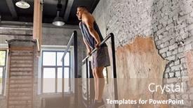  Presentation with parallel - Beautiful presentation featuring fitness-sport-bodybuilding-and-people backdrop and a coral colored foreground