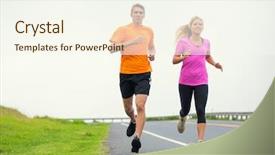  Presentation with sport - Beautiful theme featuring snowy forest on sparkling silver backdrop and a  colored foreground.