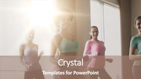  Presentation with sport coach - Beautiful slide set featuring fitness sport dance and lifestyle backdrop and a coral colored foreground