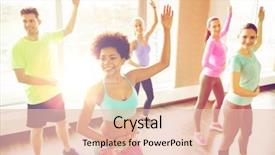  Presentation with sport coach - Slide deck consisting of fitness sport dance and lifestyle background and a lemonade colored foreground