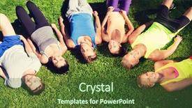  Presentation with healthy lifestyle - Slide set featuring fitness sport friendship and healthy background and a tawny brown colored foreground