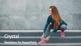  Presentation with exercise kids kid doing fitness - Cool new slides with fitness sport girl in fashion backdrop and a gray colored foreground