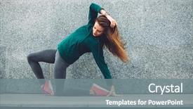  Presentation with hip hop dancing - Slide deck consisting of hiphop dance - fitness sport girl in fashion background and a gray colored foreground