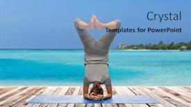  Presentation with healthy people - Amazing presentation design having fitness-sport-people-and-healthy backdrop and a light blue colored foreground